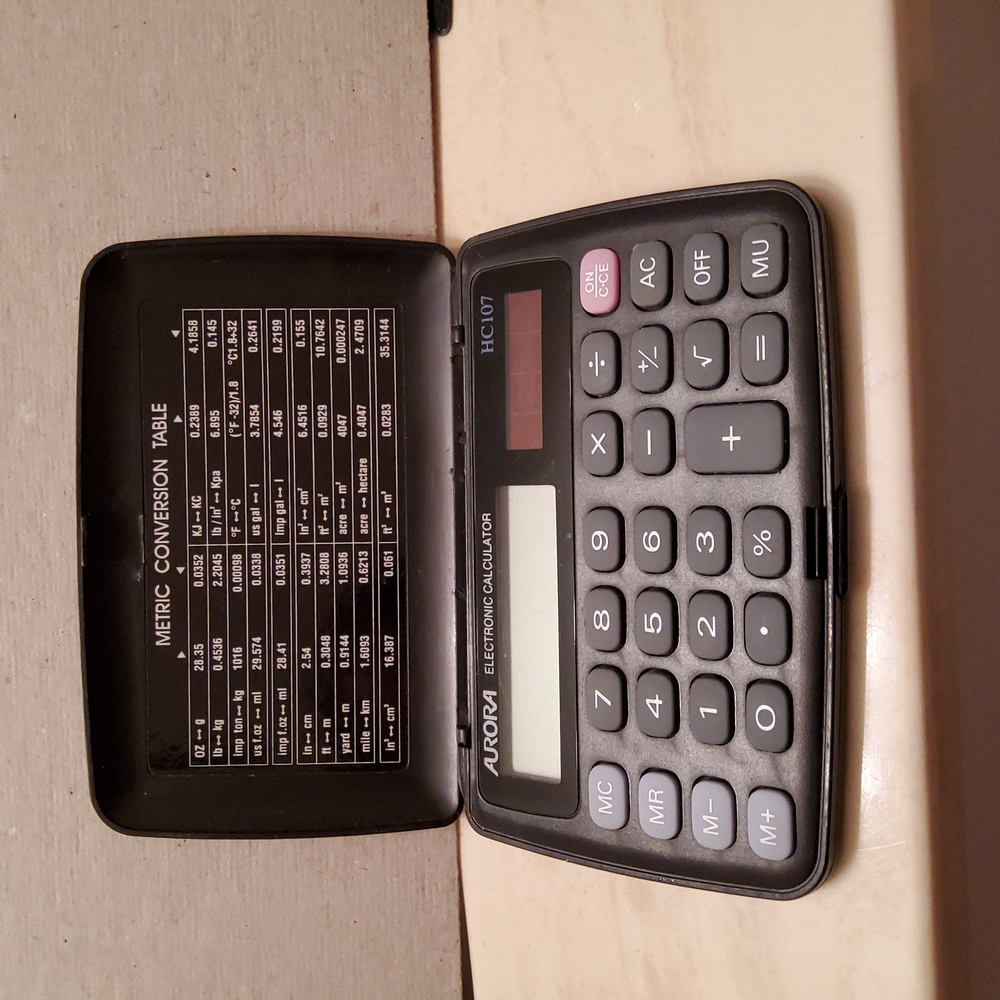 Solar Lighted Compact Electronic Calculator